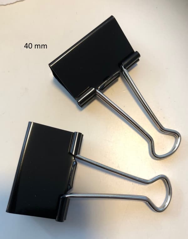 6 dekor klämmor pappersklämma clips 40 mm