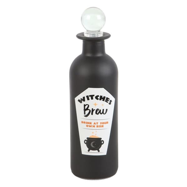 Something Different Witches Brew Glass Potion Bottle Black One Size