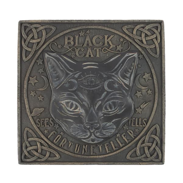 Something Different Svart katt - prydnad i form av en trappsten Black/Brown One Size