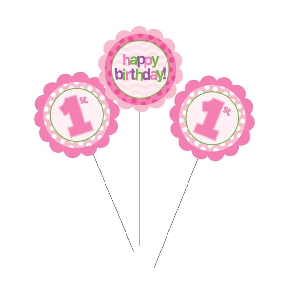 Creative Party Stick 1st Birthday Party Centrepiece