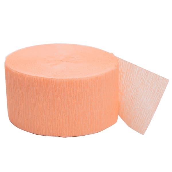 Unique Party Crepe Paper Plain Streamer Coral One Size