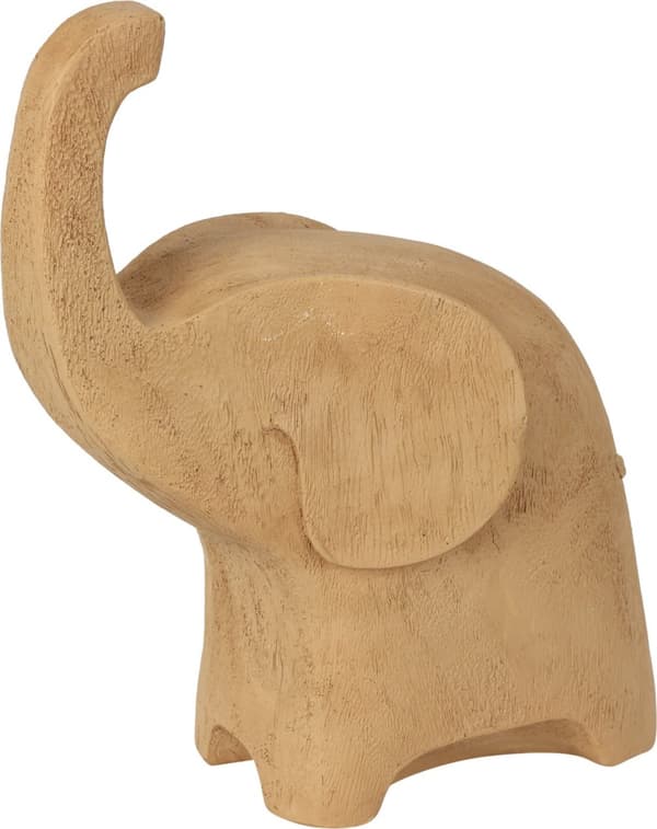 Elefant Vit 20 cm Beige