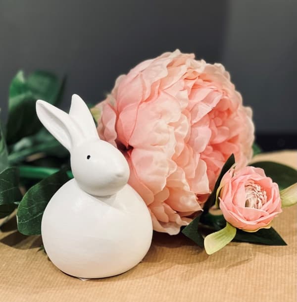 Kanin Porslin 11 cm Grön