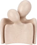 Miniatyrbild 3 av 3: Figur Kram Människor Keramik Grå Svart Beige 17 cm