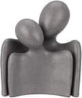 Miniatyrbild 2 av 3: Figur Kram Människor Keramik Grå Svart Beige 17 cm