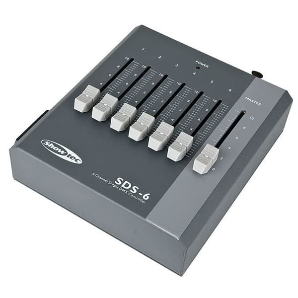 DMX-kontroller - SHOWTEC - SDS-6 - 6-kanals konsol som drivs av batteri