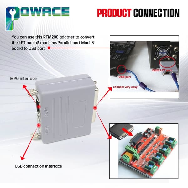 USB Bevægelsescontroller til CNC Mach3, 200KHz Pulssignal Output, Multi-Aksel Kontrol
