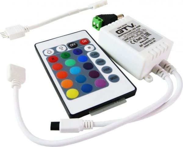 DMX-kontroller - DMX-modulatorer Gtv - LD-KONMINI-RGB - RGB LED-kontroller mini fjärrkontroll 12/24V ()