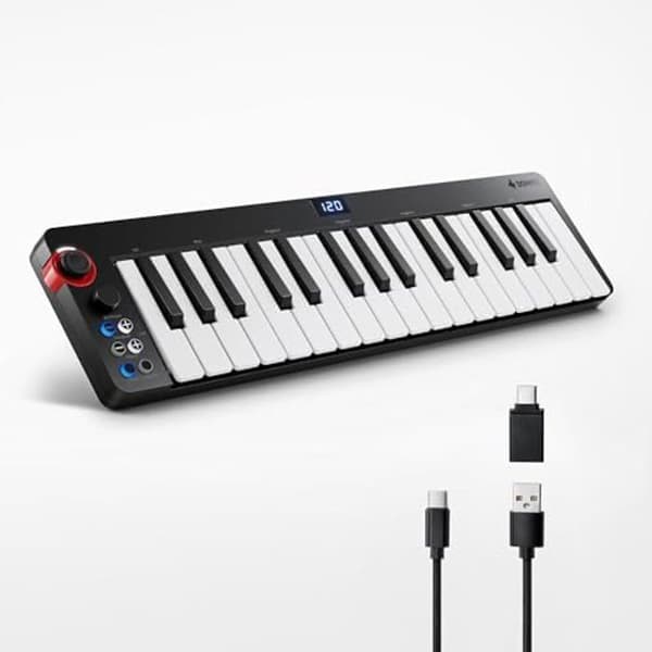 MIDI-tangentbord - DONNER - N-32 - 32 dynamiska tangenter - Ultra-mobil - Kompatibel med PC och Mac