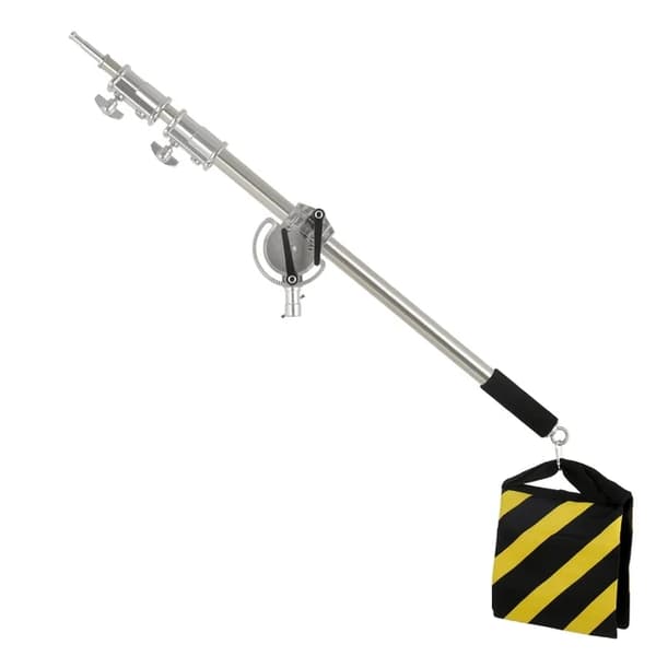 Lysstativ, Rustfrit Stål Krydsarm, Teleskopisk Stang, Kun Boom Arm