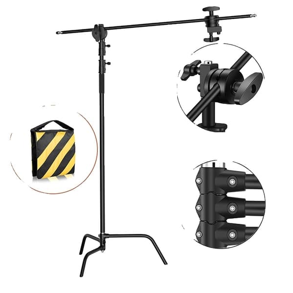 Valokuvaus C-teline, ruostumaton teräs, säädettävä korkeus 153-330cm,SH-MST-30B-1SH-MST-30B-1