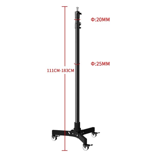 Käytettävä Valoteline, Metallirakenne, Säädettävä Korkeus,76 cm malli