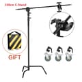 Miniatyrbild 2 av 2: Professionell C-Stand, Justerbar Höjd 260-330 cm, Inkluderar Hjul,SH-MST-40B-1