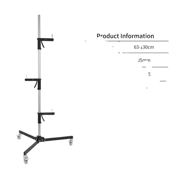 Valokuvausstudiojalusta, säädettävä korkeus 63-190 cm, kestävä ruostumaton teräs,SH-DJ-QB-002