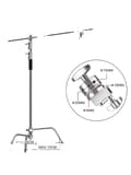 Miniatyrbillede 1 af 2: C-Stand, 260 cm højde, inkluderer sandpose og magiske hoveder,2.6M Kun C-stand