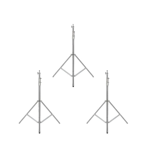 Fotostativ, justerbar höjd 290 cm, lätt aluminiumlegering,3 stycken stativ