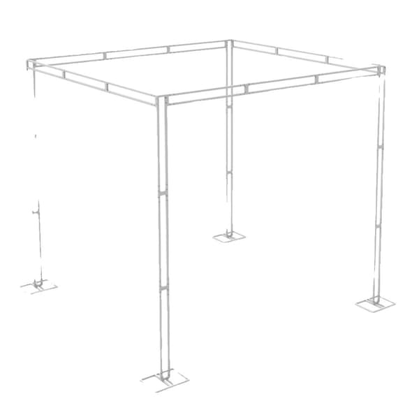 Backdrop Stativ, Justerbar Højde, Robust Jernkonstruktion,L, HVID