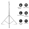 Pikkukuva 2 / 2: Valoteline, säädettävä korkeus 100 cm - 280 cm, 1/4” - 3/8” sovitin, kestävä rakenne,Ruostumaton teräs
