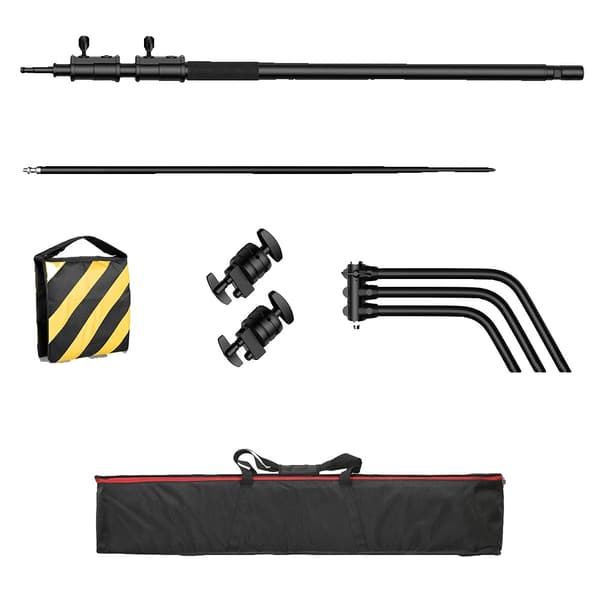 Fotografering C-Stand, Rustfrit Stål, Justerbar Højde 153-330cm,SH-MST-30B-2