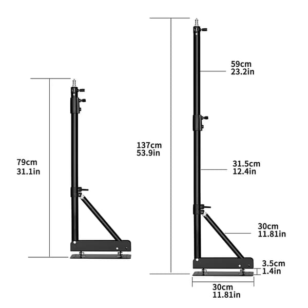 Vægbeslag til projektor, justerbar højde, holdbart plastdesign,135cm