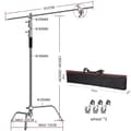 Miniatyrbillede 2 af 2: Professionel C-Stand, Justerbar højde 260-330 cm, inkluderer hjul,SH-MST-30A-3
