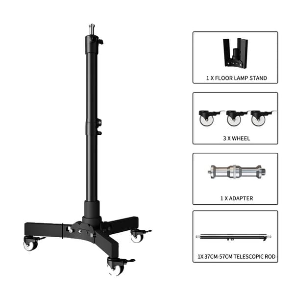 Fotografi Lysstativ, Gulvmonteret Design, Foldbart Metal Tripod, 76cm model
