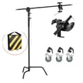 Miniatyrbild 1 av 2: Fotografi C-Stand, Hopfällbar Design, Rostfritt Stålkonstruktion, SH-MST-40B-1