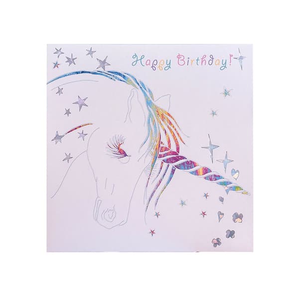 Deckled Edge Prancing Myth Greetings Card