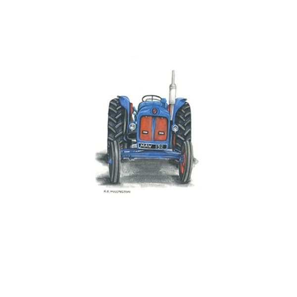 Kevin Milner Fordson Major Greetings Card Red/Blue One Size
