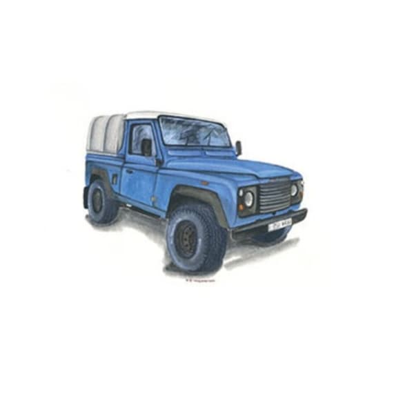 Kevin Milner Landdistrikter Land Rover Defender Lykønskningskort Multicoloured One Size