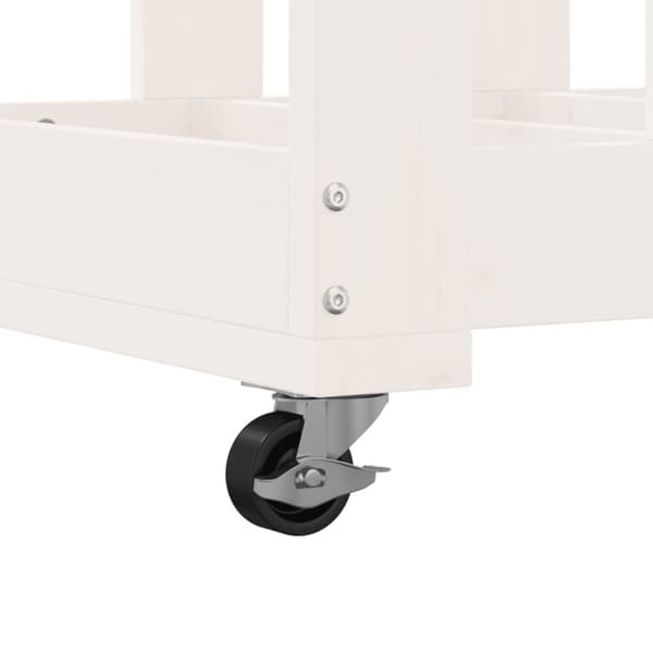 vidaXL Vedstativ med hjul 40x49x110 cm heltre furu