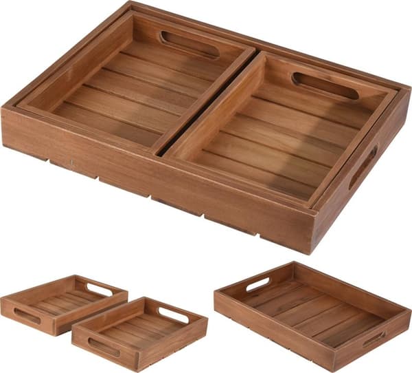 BRICKA SET OM 3 i TEAK