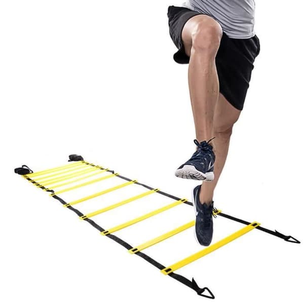 TD® 8-stegs 4M Agility Ladder Koordinationsstege för snabbfotboll Sport Fotboll Fitness Fotträning, gul+svart