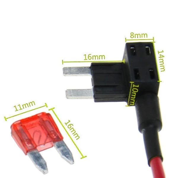 4 delar Säkringskrets Piggy Back Mini ATO ATC-blad med 12V 24V säkringsbox komplett med 10A Minibladssäkringar