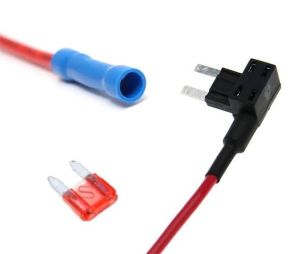 4 delar Säkringskrets Piggy Back Mini ATO ATC-blad med 12V 24V säkringsbox komplett med 10A Minibladssäkringar
