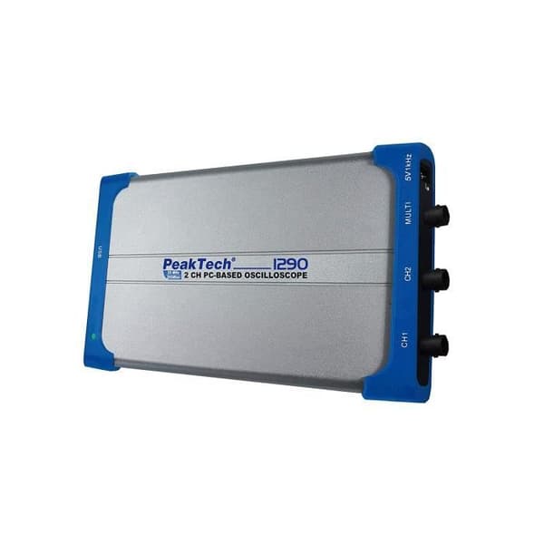 PeakTech 25 MHz 2-kanals oscilloskop med USB - P 1290