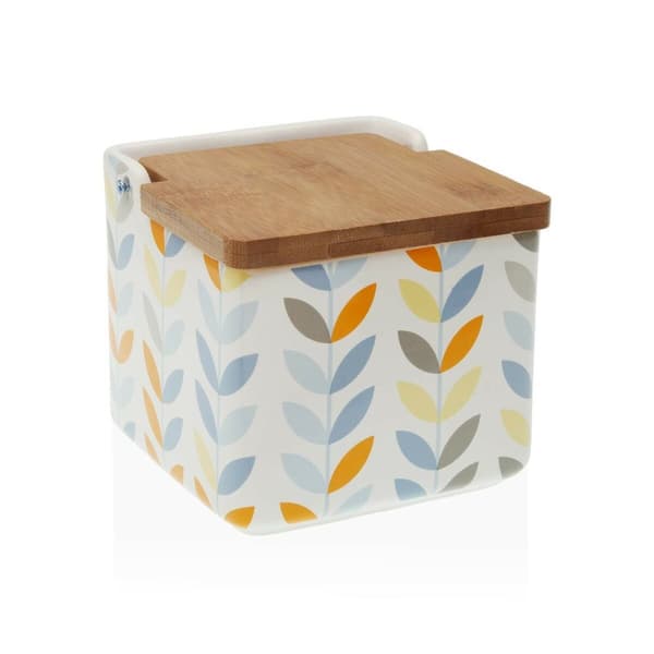 Saltbøsse med låg Versa Erin 12,2 x 11,5 x 12,2 cm Keramik