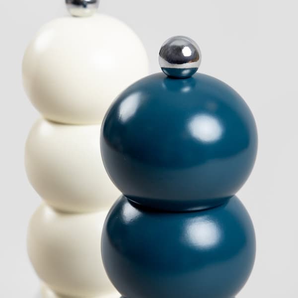 Kværnesæt | KRYDDEREBOBLE | 2 stk., blå + creme | 21 cm | 722196