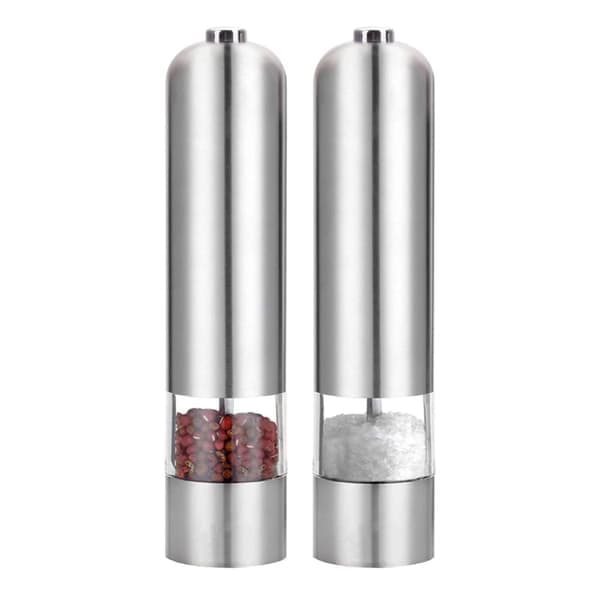 2-Pack - Elektriska Salt & Pepparkvarn i Rostfritt