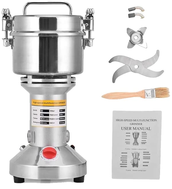Elektrisk örtkvarn, 2500W kraftfull motor, 500g kapacitet,150g EU PLUG 220V