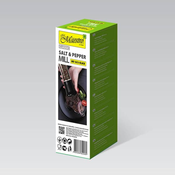 Salt- och pepparkvarn 2 i 1 MAESTRO MR-1613 (MR-1613-BLACK) Svart