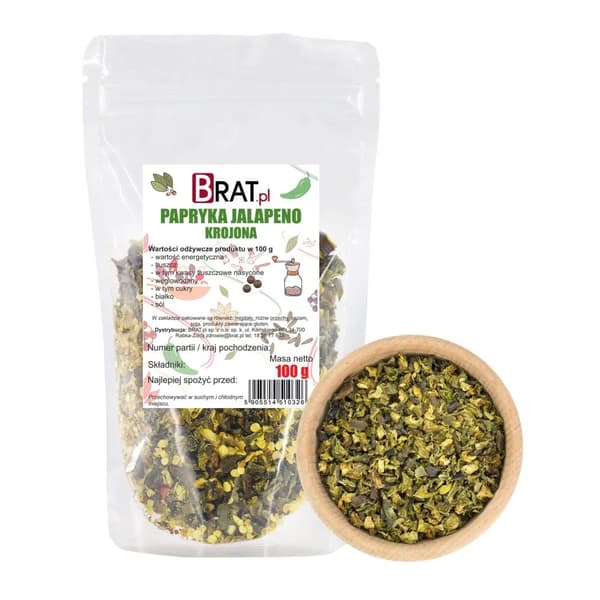 Jalapeno-paprikat viipaloituina 100 g
