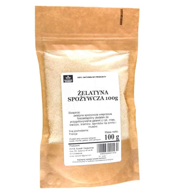 SYÖTÄVÄ GELATIINI 100 g (180 BLOOM)
