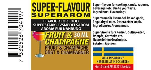 Superarom Frukt & Champagne 30ML