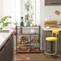 Miniatyrbilde 3 av 5: Bakebord / kjøkkenøy med 2 metallkurver, hyller og kroker - Rustikk brun