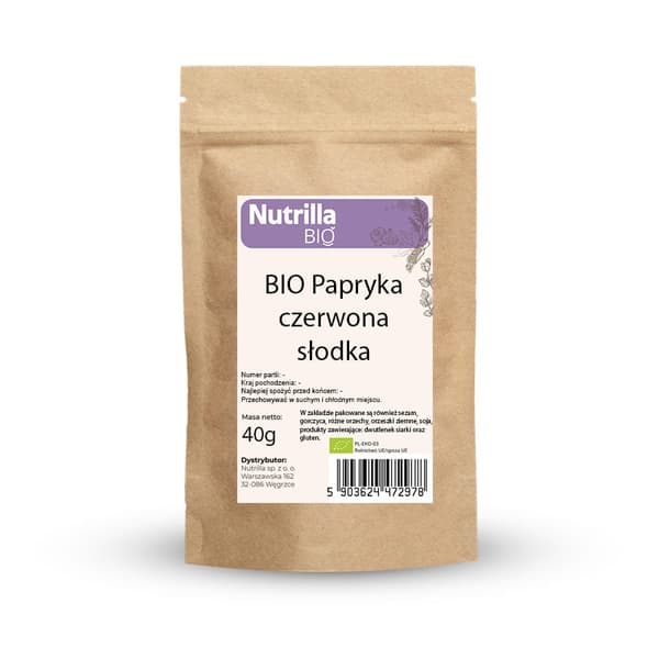 Jauhettu punainen paprika LUOMU 40g