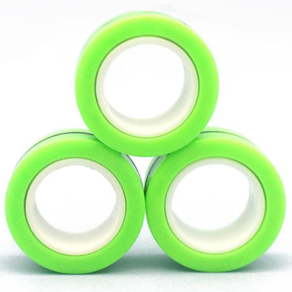 Fidget Toy Spinner Magnetiska Ringar Magic Rings Grön Grön
