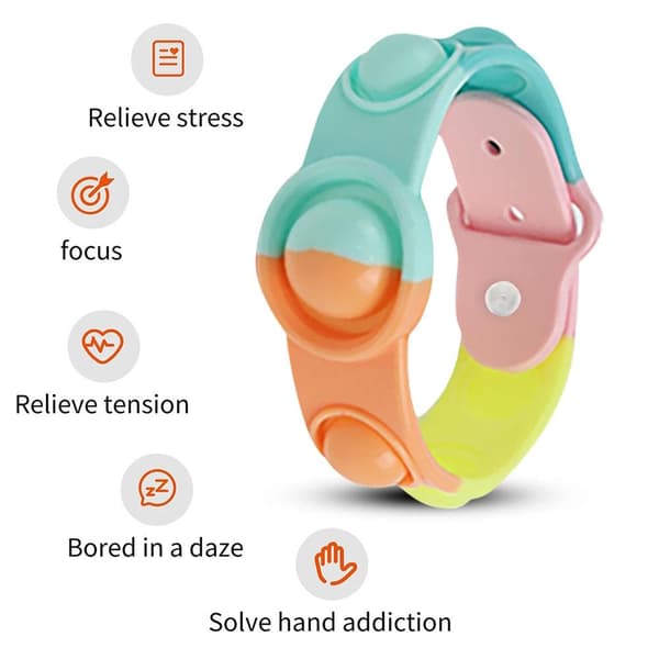 Mjuk Fidget Toy Armband Pop It Simple Dimple