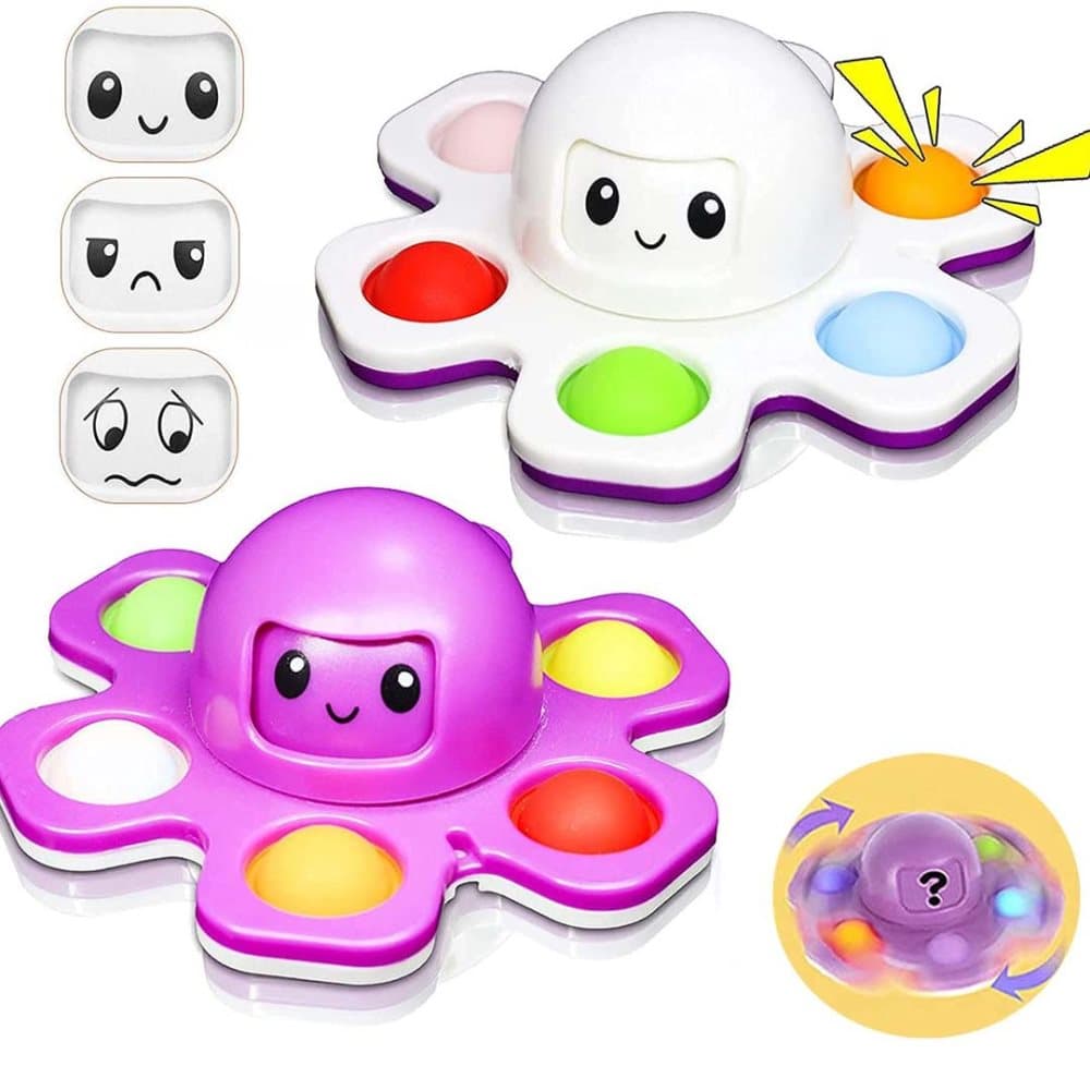 Pop It Fidgetspinner Bläckfisk - Vit