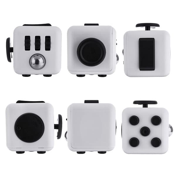 Fidget Cube, Hvit/Svart